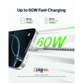 thumbnail image 5 of Belkin Braided USB-C to USB-C Cable ( 10ft, 60W) - Soft, Flexible Fast-Charging Cable, Type C Charger Cord for iPhone 16 & 15 Series, Galaxy S25, MacBook, iPad Pro, & More - Gray (USB 2.0,), 5 of 8