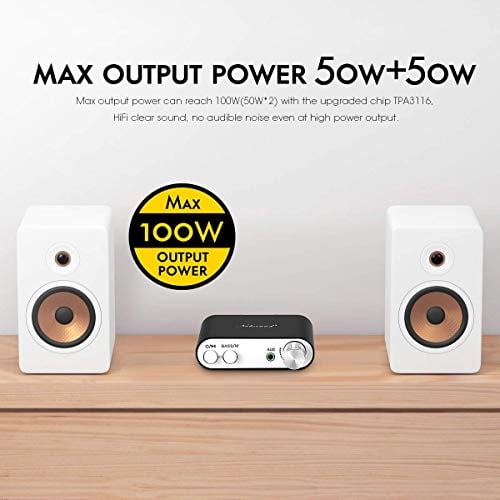 Amplificador de potencia HiFi Audio de 2 canales NS-10G Bluetooth 5.0 Douk Audio Negro