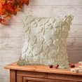 thumbnail image 3 of Fall Throw Pillow Covers 18x18 inch Halloween Decorations Plushs Three Dimensional Leaves Embroidery Pillow Set Harvests Festival Sofa Living Room Decoration Fall Decorations for Home, 3 of 6