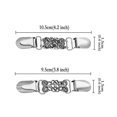 thumbnail image 3 of Clips Châle Strass avec Pincement Argenté pour Vêtements 4 Pcs 4.1x0.6x0.4In, 3 of 5