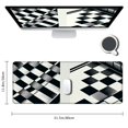 thumbnail image 2 of nygtbtfer Gray Black Checkered Mouse Pad, Long Extended XL Mousepad Desk Pad, Large Rubber Mice Pads Stitched Edges, 31.5x11.8 in, 2 of 6