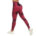 thumbnail image 3 of YUEHUA Women's Tie-Dye Seamless Yoga Leggings, Butt Lifting Tummy Control Workout Pants, High Waist Compression Tights for Fitness & Casual, 3 of 8