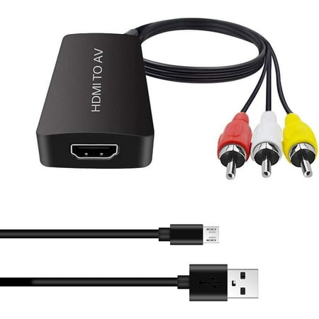 HDMI to RCA Converter - Compatible with Apple TV, Xiaomi Mi Box, Roku, and More