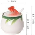 thumbnail image 2 of YISITIAN Fish Ceramic Sugar Bowl with Lid and Spoon, 3D Relief Design Salt and Spice Container for Kitchen Countertop, Decorative Aquatic Theme Jar for Dining Table, 6 OZ AZ1014-4604, 2 of 6