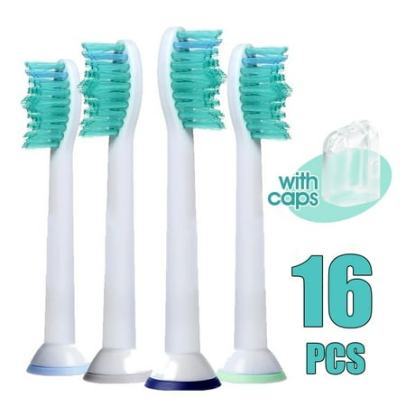 Proresults Brush Head - 16 pcs - Philips Sonicare Healthywhite Generic Toothbrush Replacement for Proresults Easyclean Hx6750 Hx6710 Hx6530 Heads