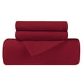 thumbnail image 2 of BNM Flannel Cotton Solid Duvet Cover Set, King/ California King, Burgundy, 2 of 6