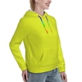 thumbnail image 6 of Picia Yellow Pattern Casual Women's Hoodie, Hooded Sweatshirt with Kangaroo Pocket, Comfortable Pullover with Eye-catching Drawstrings-Medium, 6 of 7