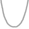 thumbnail image 3 of 7"-40" 6/8/10mm Men Women's Stainless steel Silver Rosary Beads Necklace Chain, 3 of 4