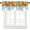 Lemon-4, variant on Italy Blue Tile Lemon Window Valance Curtains, Italian Navy Blue Burlap Watercolor Lemon Summer Fruit Window Valances for Farmhouse Kitchen Living Dinning Room Café Décor 54x18inch