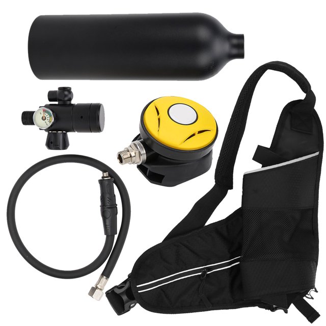 Oxygen Tank Set, Underwater Breathing Kit Diving Scuba Tank For Scuba Divers For Diver ANGGREK Negro