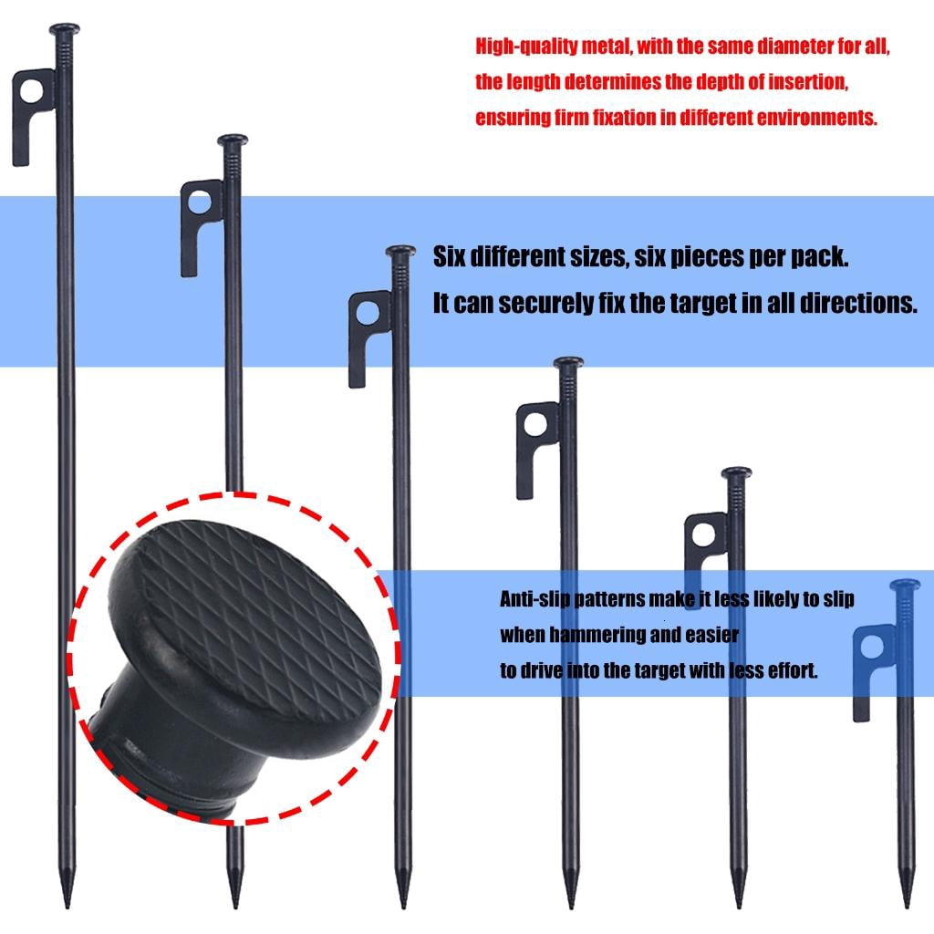Yihuala Rustproofed Steel Tent Pegs Heavy Type Ground Anchors for Outdoor Camping Beach Backpacking Secure Stability