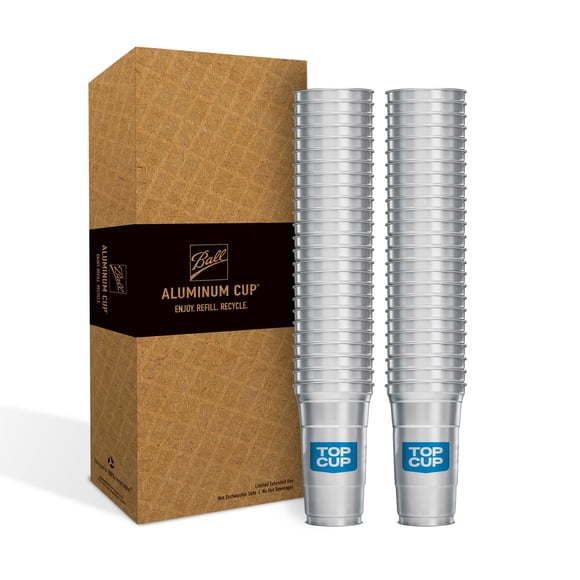 Party Cup Top Cup by Ball, 350 ml, 50 unidades, aluminio reutilizable