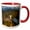 Red/White, variant on 3drose, Christ the Redeemer, Corcovado Mountain, Rio De Janeiro, Brazil., 11oz Two-tone Yellow Mug