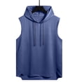 thumbnail image 4 of HBGVBA Men's Hoodie Tank Tops,Workout Sleeveless Muscle Tee,Solid Color Hooded Casual Daily Workout Tank Top, 4 of 5
