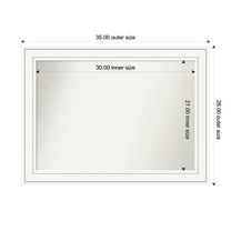 Amanti Art Custom Framed Wall and Bathroom Mirror (26 x 35 in.), Craftsman White Frame