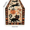 thumbnail image 3 of Vintage Halloween Table Runner Halloween Decor, Retro Linen Table Runner, Primitive Ghost Pumpkin Black Cat Bat, Seasonal Kitchen Dining Home Decor, 3 of 6