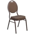 thumbnail image 7 of Flash Furniture 4 Pack HERCULES Series Teardrop Back Stacking Banquet Chair in Brown Patterned Fabric - Copper Vein Frame, 7 of 7