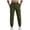 Army Green, variant on Fashion Plus Size Casual Pants for Mens Big and Tall Solid Color Cargo Pockets Elastic Rope Waist Casual Cargo Pants Full Length Pants Save to 65% off!