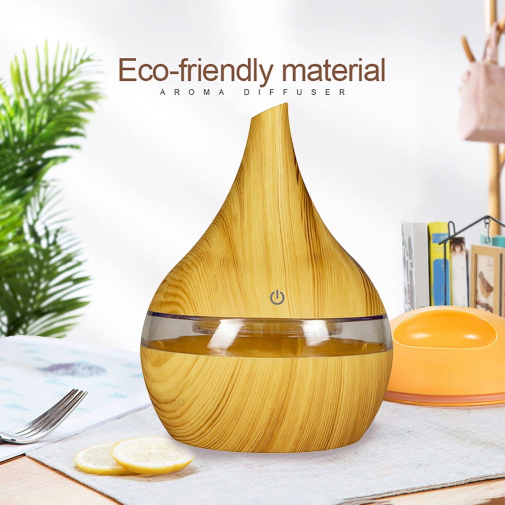 Essential Oil Diffuser, Anjou 300ml Mist Humidifier Wood Grain