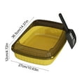 thumbnail image 3 of Cat Litter Box Open Top Large Size | High Sided Spill-Proof Scratch-Resistant PP Plastic | Non-Slip Base | Easy Clean | Includes Matching Scoop | 14.37"x10.63"x4.72" | Multiple Colors, 3 of 6
