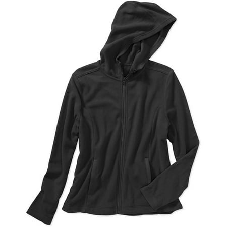 Faded Glory - Women's Plus-Size Fleece Satin-Trim Hoodie