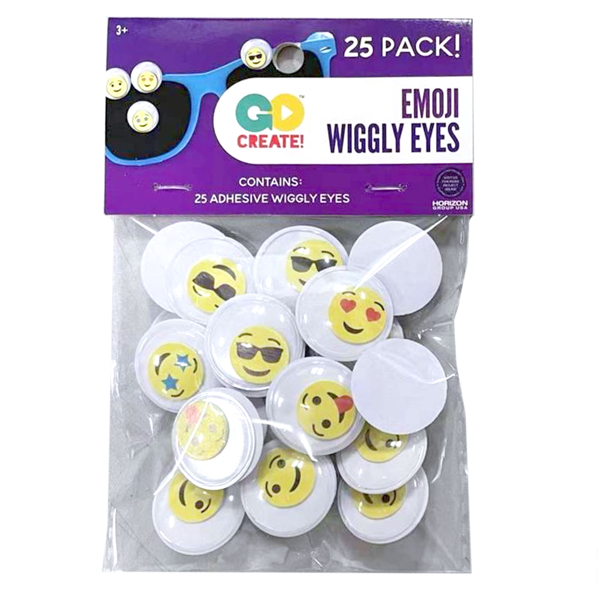 20PR. 15MM ROUND 1/2" ACROSS DARICE WIGGLE EYES FOR CRAFTS- 