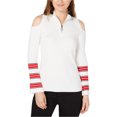 thumbnail image 1 of I.N.C Womens Cold Shoulder Pullover Sweater, White, X-Large, 1 of 1