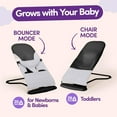 thumbnail image 4 of ComfyBumpy Ergonomic Baby Bouncer Seat - Portable Bouncing Chair with Adjustable Height-Gray, 4 of 8