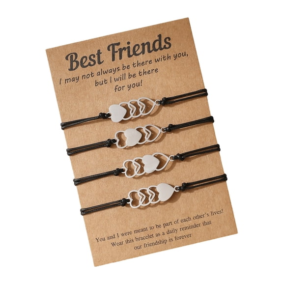 AOOOWER 1 Set Adjustable Handwoven Friendship Bracelets Set Rope Anklets Unisex Jewelry