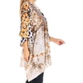 thumbnail image 4 of Sakkas Aymee Women's Caftan Poncho Cover up V neck Top Lace up With Rhinestone - CTW305-White - One Size, 4 of 5