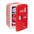 thumbnail image 7 of Coca-Cola Mini Fridge 4L 6 Can, Red Portable Beverage Cooler with AC/DC Car Adapter for Travel, Bedroom, Office, Dorm, 7 of 7