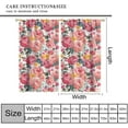 thumbnail image 4 of Pink Rose Flower Blackout Curtains Colorful Watercolor Botanical Flowers Blossom Green Leaves for Girls Women Bedroom Living Room Bathroom Rod Pocket Decoration Window Drapes 2 Panels W42xL84in, 4 of 6