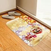 SuoKom Christmas Carpet Kitchen Doorway Bathroom Floor Carpet Floor Mat Print 50x80cm On Clearance