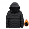 thumbnail image 2 of XIMIN Kids Boys Quilted Lined Hooded Puffer Jacket Quilted Winter Windproof Long Sleeve Padded Down Coat Water-Resistant Full Zip Bubble Jackets Warm Outerwear, 2 of 8