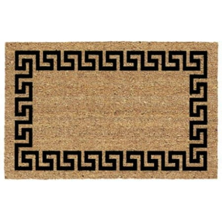 Key Door Mat - U S Cocoa Mat 31681 Doormat, Outdoor, Greek Key Pattern, Cocoa Natural Coir With Vinyl Back, 18 x 30-In.