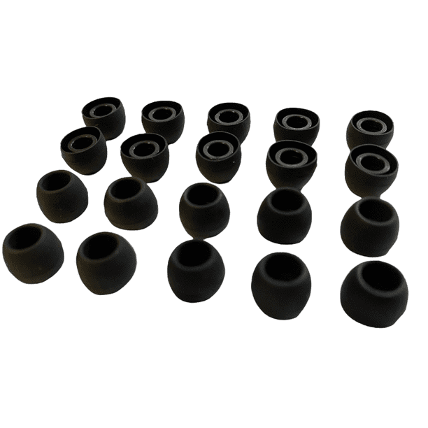 10 Pair Small Black Replacement Earbud Tips