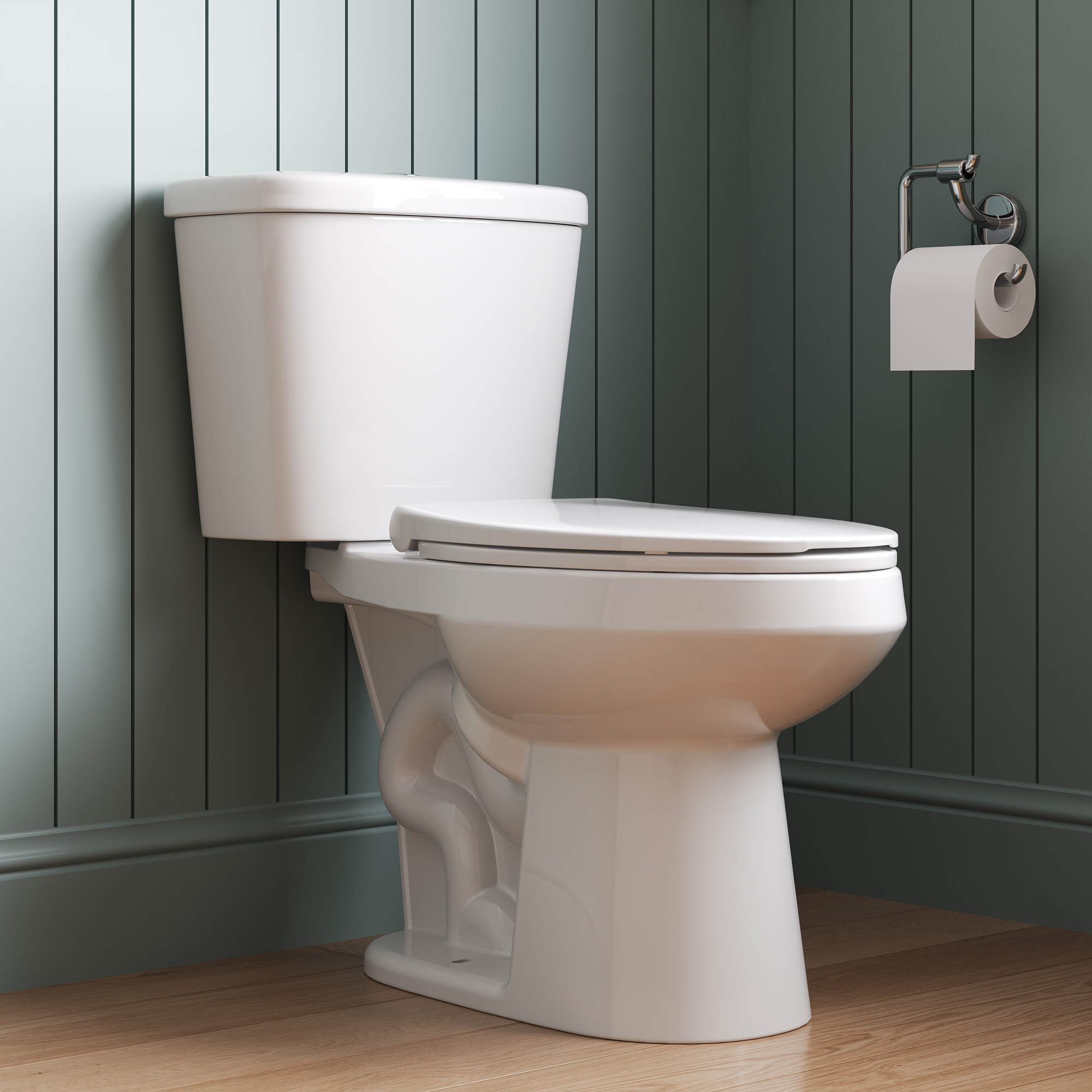 2-Piece 0.8/1.28 GPF Dual flush Elongated ADA Seat Height Toilet in White Map Flush 1000 g, Quiet-Close Seat Included