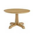 thumbnail image 4 of Walker Edison 48" Modern Pedestal-Base Round Dining Table, Rustic Oak, 4 of 9