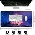 thumbnail image 2 of Desk Mat for Desktop,Extended Gaming Lotus Mouse Pad,Non-Slip Rubber Base Mousepad with Stitched Edges for Office Home Desk Decor,31.5X15.7 Inch, 2 of 6