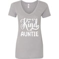 thumbnail image 3 of Inktastic For Aunts | One of a Kind Auntie (white) Women's V-Neck T-Shirt, 3 of 5