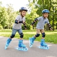thumbnail image 4 of Babyjoy Patins en Ligne pour Enfants, Patins à Roulettes Légers Réglables à 4 Tailles avec Roues Lumineuses Bleu, 4 of 10