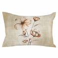 thumbnail image 2 of Brown Ombre Daisy Throw Pillow Cover, Pillowcase Protectors with Zipper, Breathable Decorative Lumbar Pillow Case Cover, Farmhouse Vintage Floral Botanical Pillow Shams for Couch Sofa 12x20Inch, 2 of 8