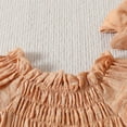 thumbnail image 3 of AJZIOJIRO 0-24M Infant Newborn Baby Girls Jumpsuits Onepiece Bodysuit+Headband Short Sleeve Fashion Solid Color Infant Clothing, 3 of 5