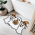 thumbnail image 1 of Musbetu Halloween Floor Mat Absorbent Ghost Bathroom Rug Non-Slip Pumpkin Shower Mat for Holiday Bathroom Kitchen Porch Decoration, 1 of 7