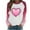 Multicolor#09, variant on JTZGDY Valentines Day Cute Heart Print Shirts for Women Raglan Long Sleeve Pattern Graphic Crewneck Holiday T-Shirts Trendy Oversized Comfy Pullover Sweatshirts Multicolor#05 XXL