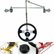 TOOL1SHOoo Steering Wheel Assembly 640mm Front Steering Gear Rack Joint Tie Rod & Wheel Assembly