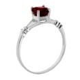 thumbnail image 2 of Galaxy Gold 14K White Gold 1.07 CTW Natural Diamonds and Garnet Ring - January Birthstone - Energy & Devotion - Sizes 5.5 to 11 - Fine Jewelry for Women, 2 of 2