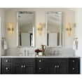 thumbnail image 6 of Moose 2-Light Modern Brushed Titanium Gold Wall Sconce with Clear Glass Shades, 6 of 9