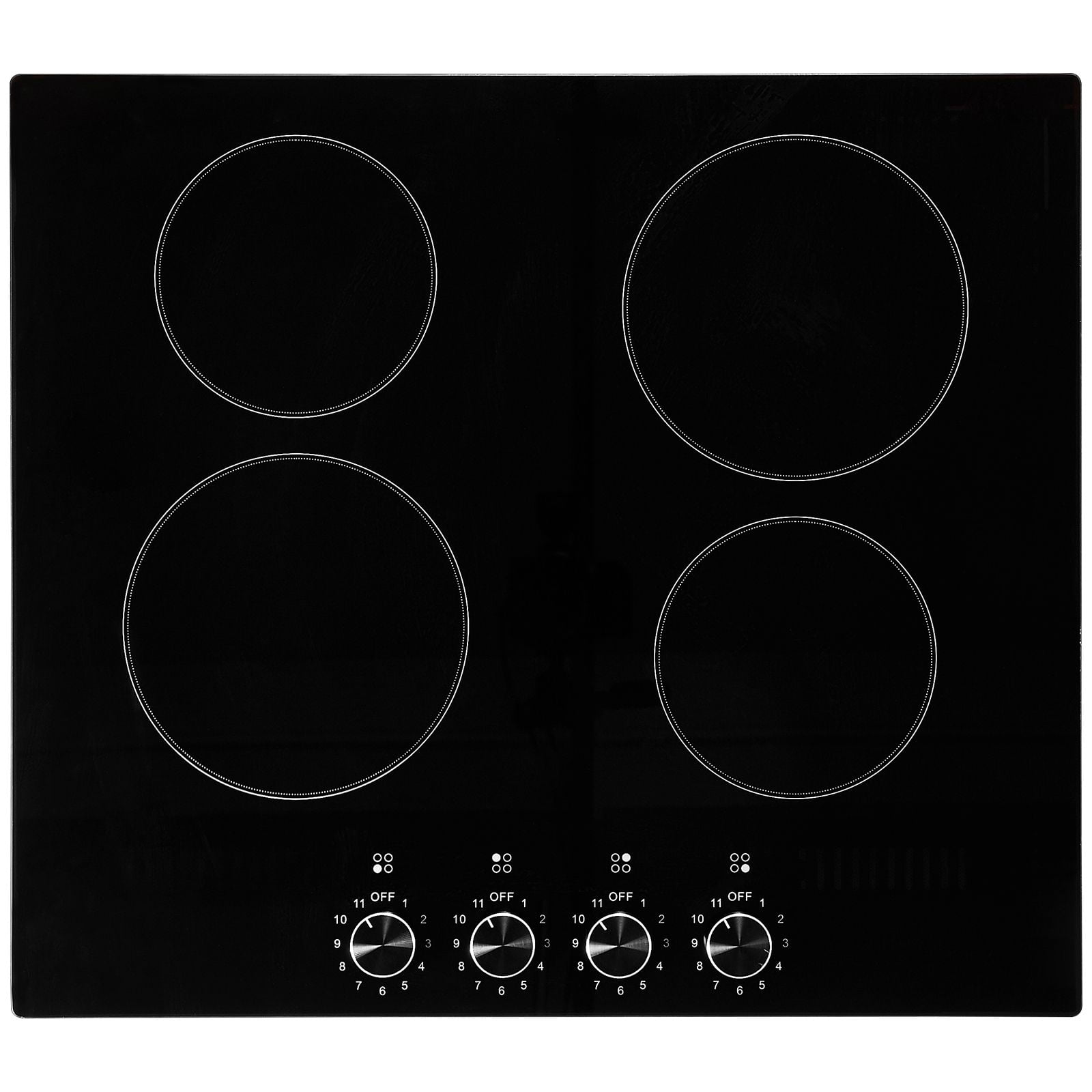 24 inch Electric Cooktop Built-in Stove Burner, 220-240V, Power 6000 W, 6000W High Power, 6000W Ceramic Top Radiant Cooktop, Safer routing, cleaner installation, and dependable power management