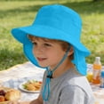 thumbnail image 2 of Byoo Boy Neck Flap Sun Protection Bucket Hat Wide Curved Brim Adjustable Fishing Camping Caps, 2 of 4